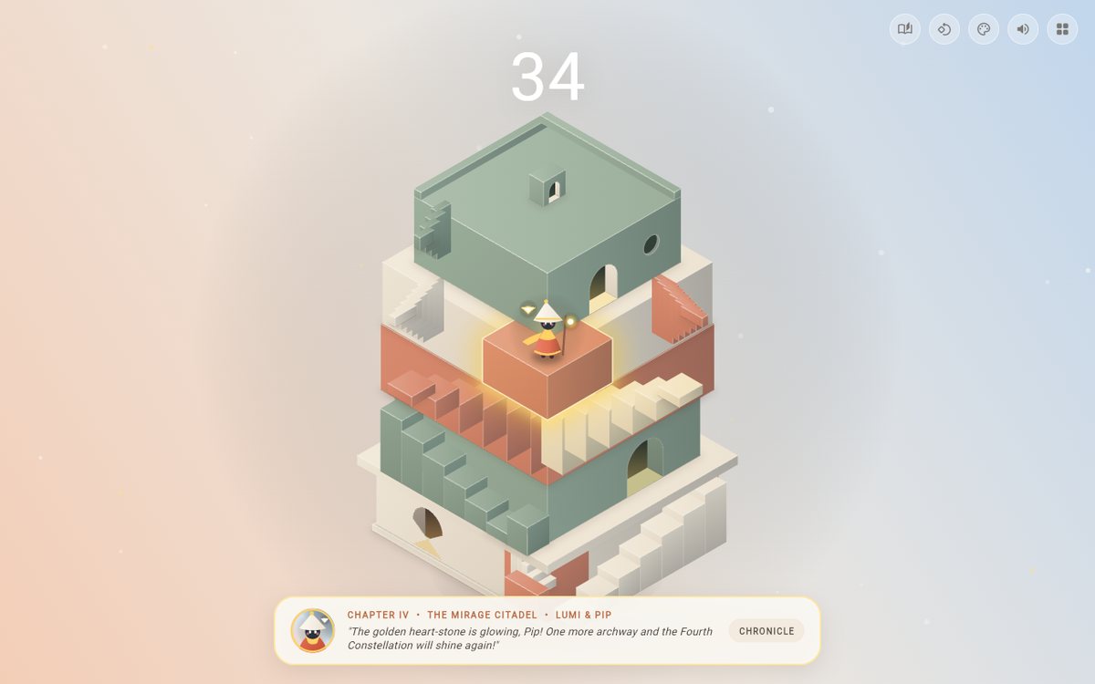 Monument Stack 3D architectural puzzle game built in Flutter by Orytect